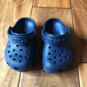 Navy toddler Crocs